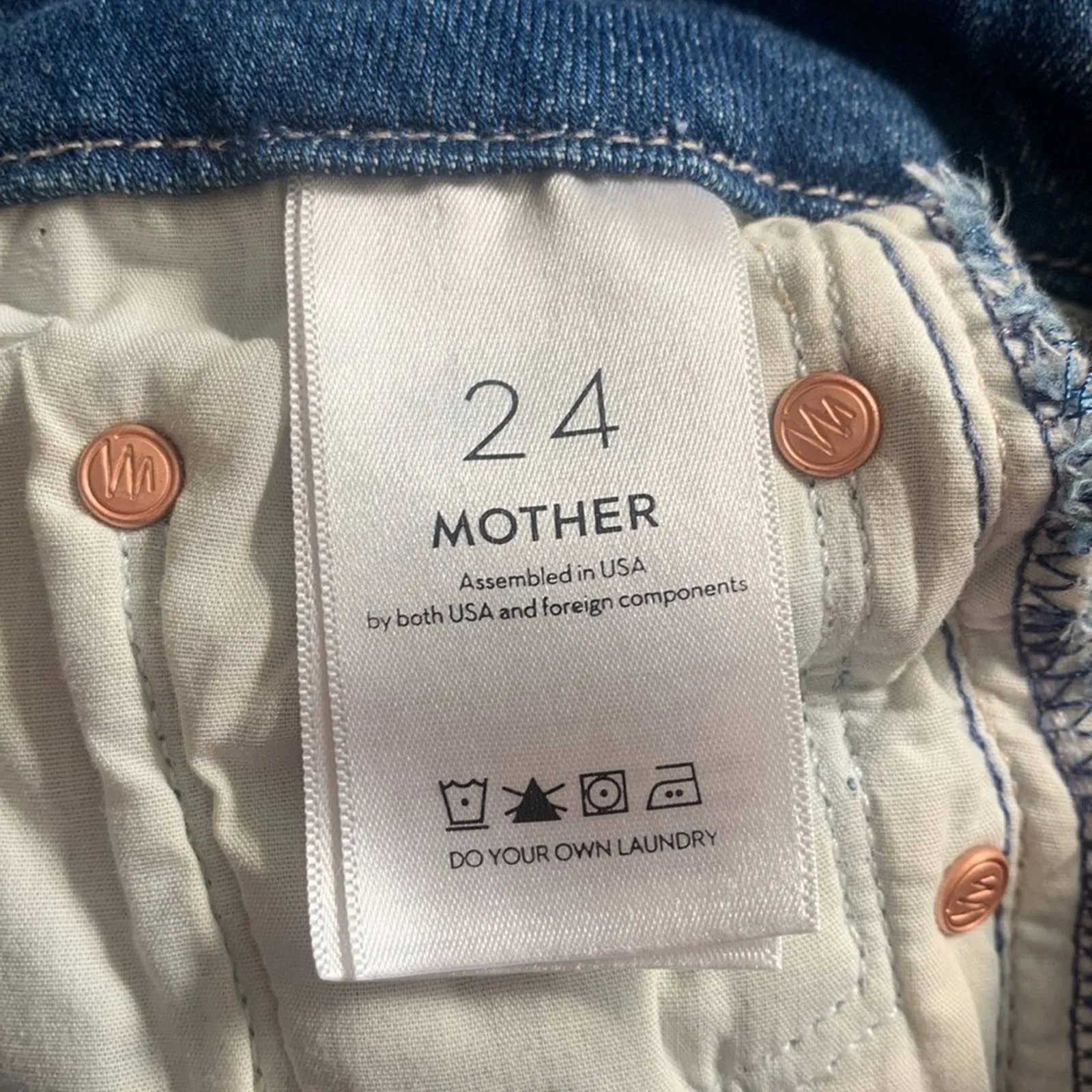 Size 24 MOTHER THE LOOKER Where Is My Mind? High Rise Skinny Jeans