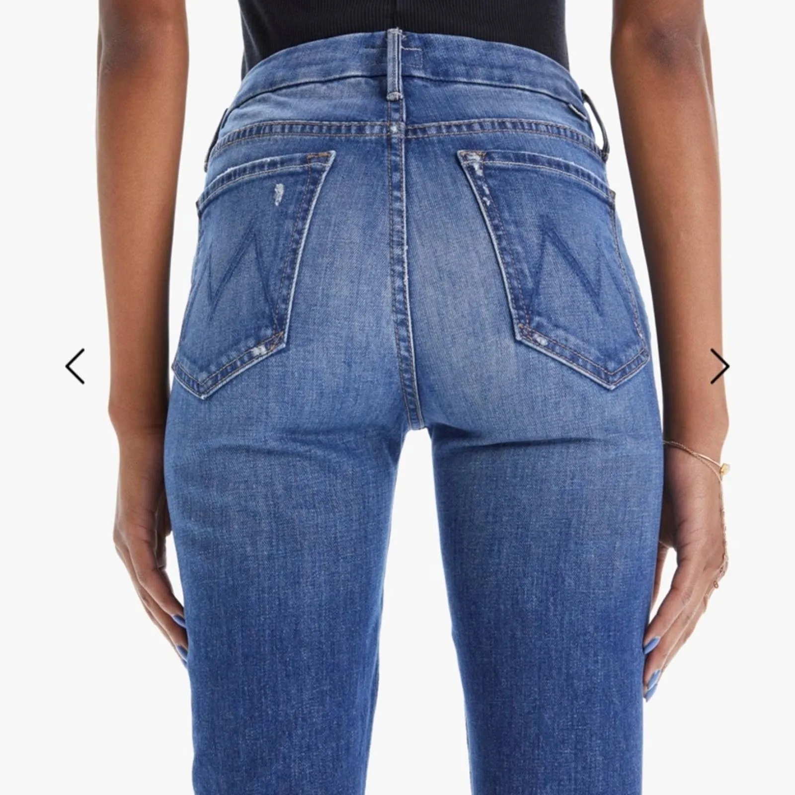 Size 24 MOTHER THE LOOKER Where Is My Mind? High Rise Skinny Jeans