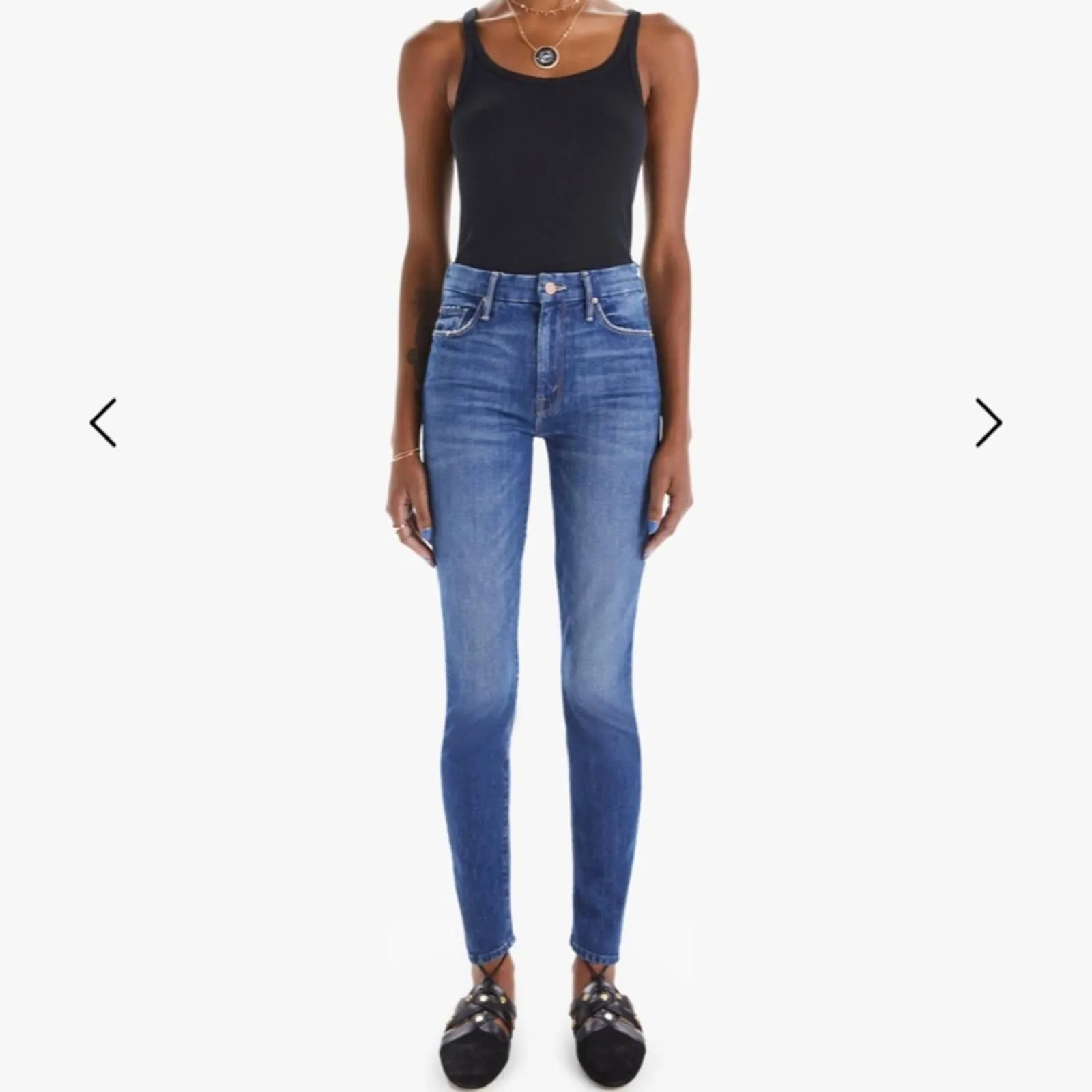 Size 24 MOTHER THE LOOKER Where Is My Mind? High Rise Skinny Jeans