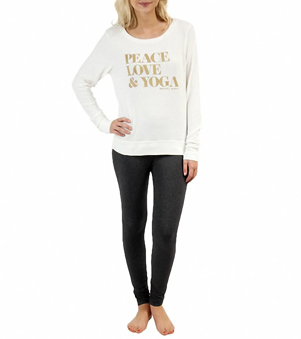 Spiritual Gangster Peace Love Yoga Savasana White Pullover