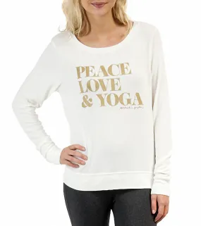 Spiritual Gangster Peace Love Yoga Savasana White Pullover