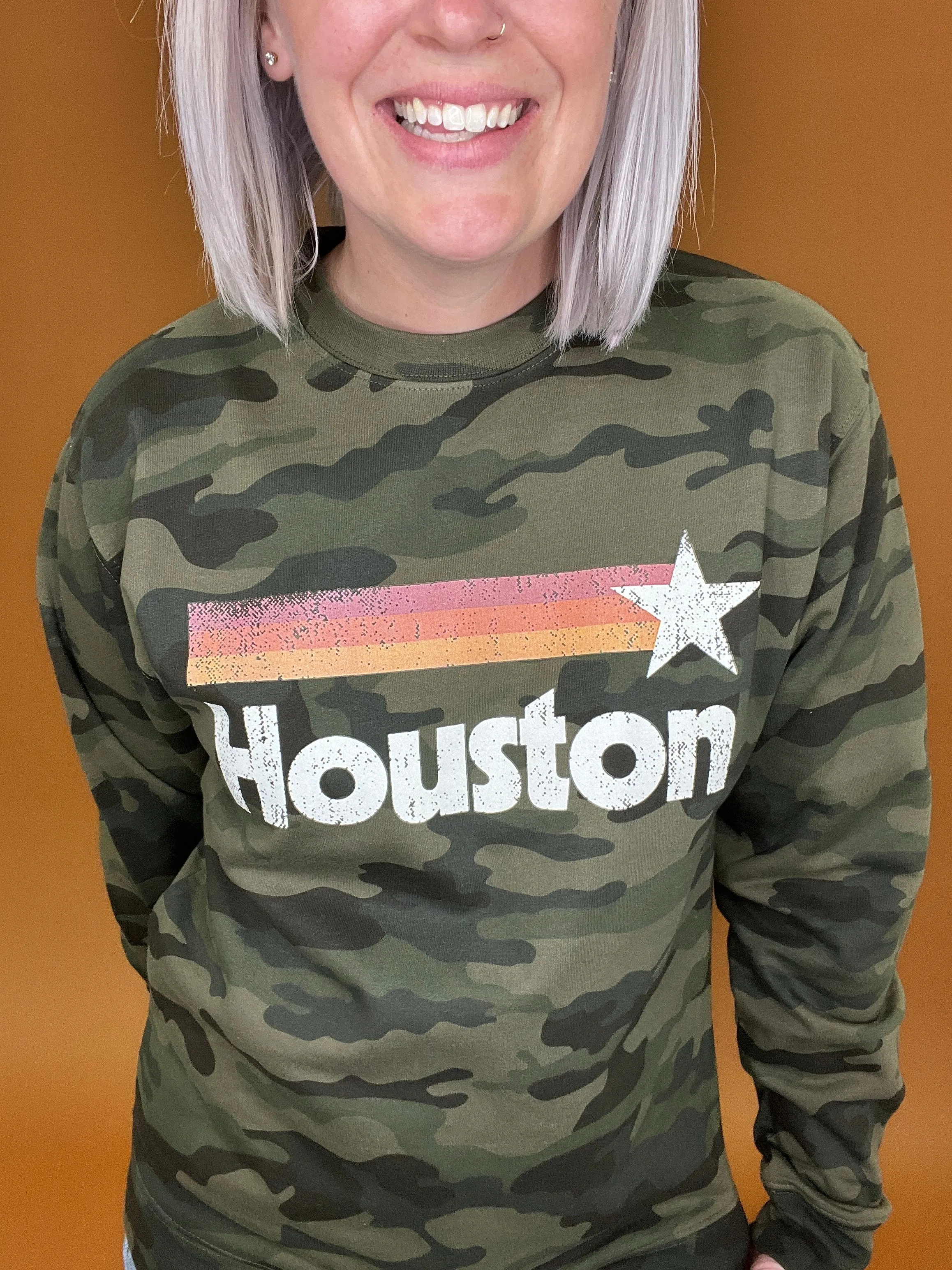 Stars Over Houston Camo Pullover