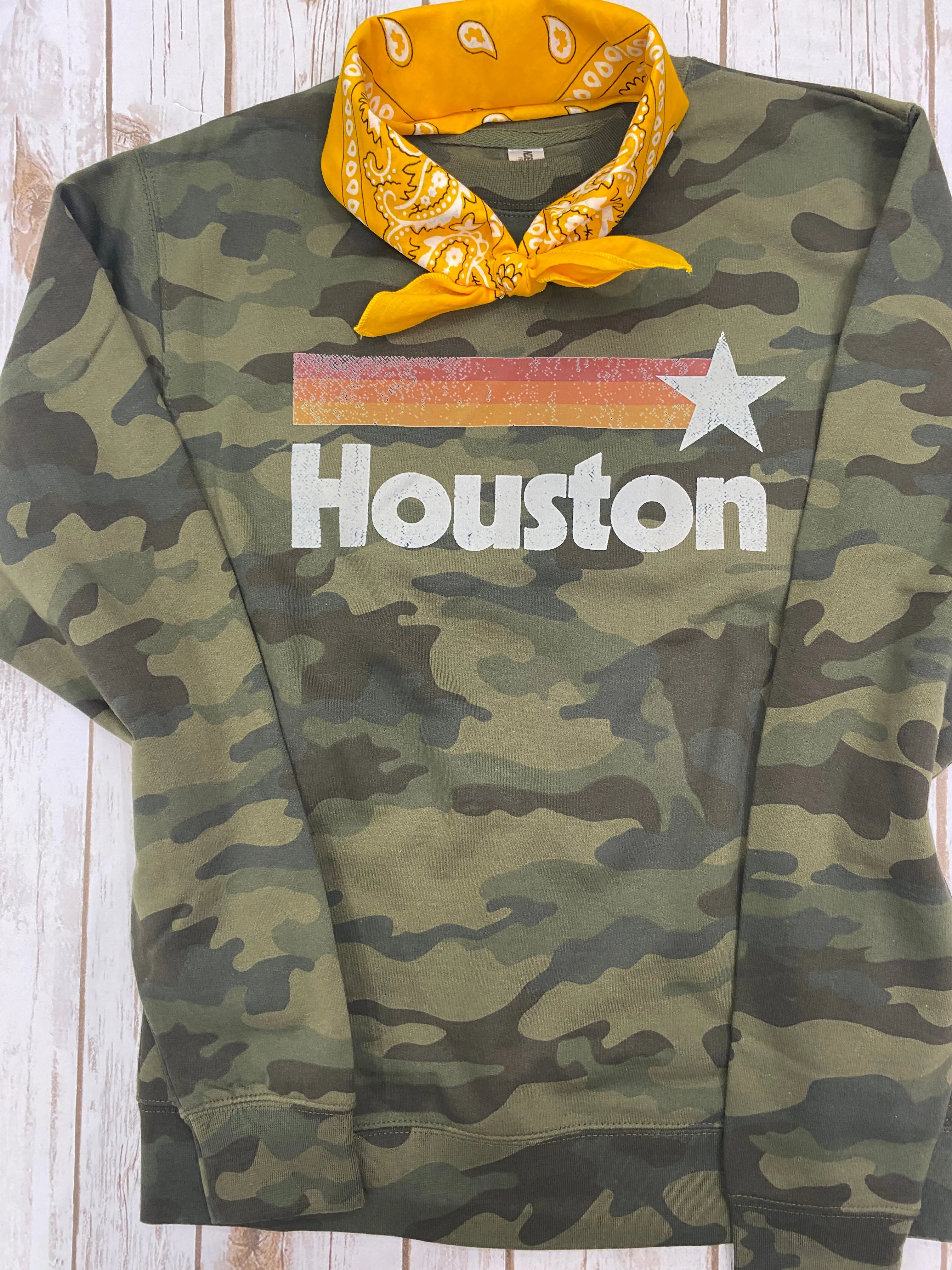 Stars Over Houston Camo Pullover