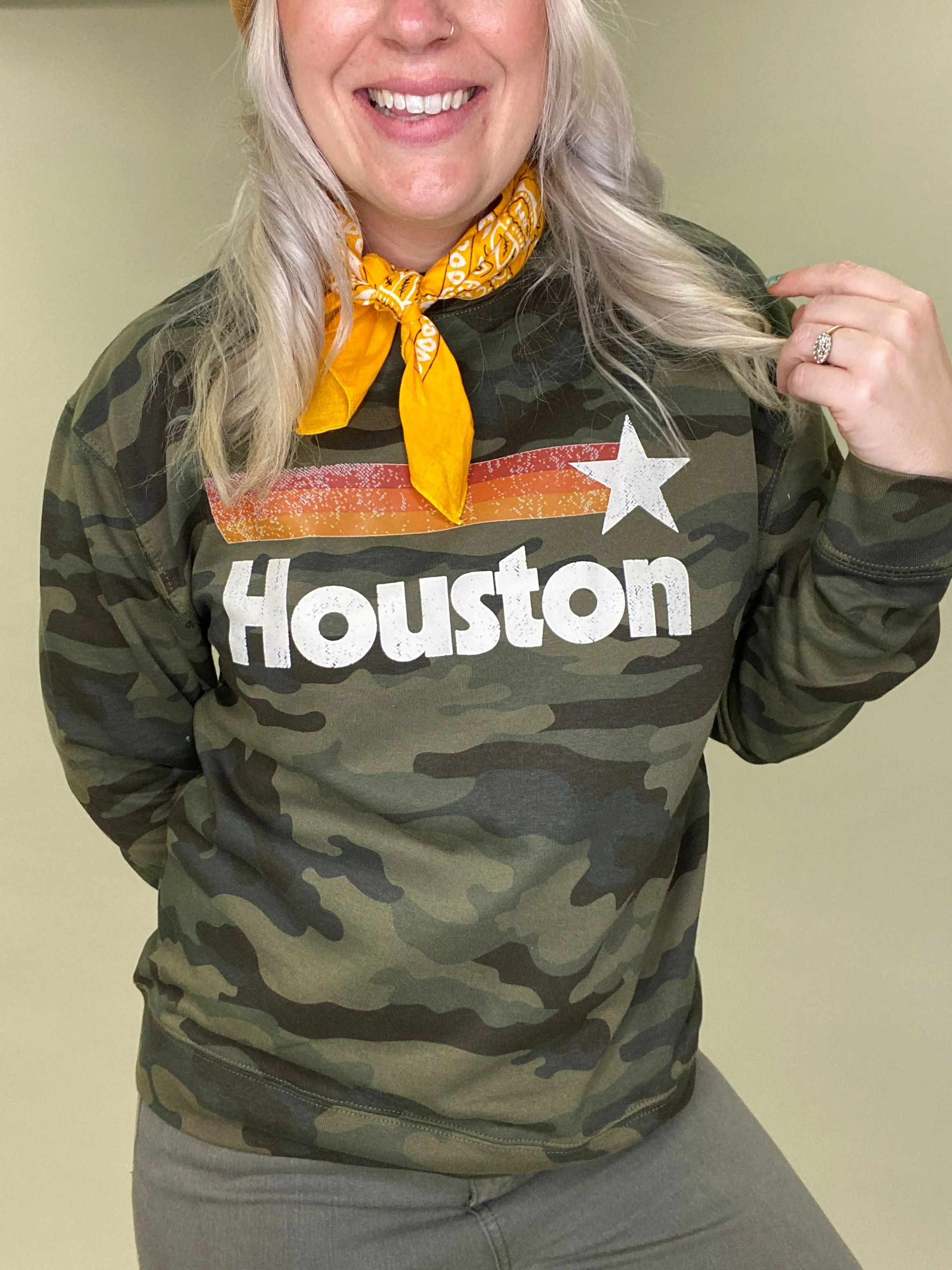 Stars Over Houston Camo Pullover