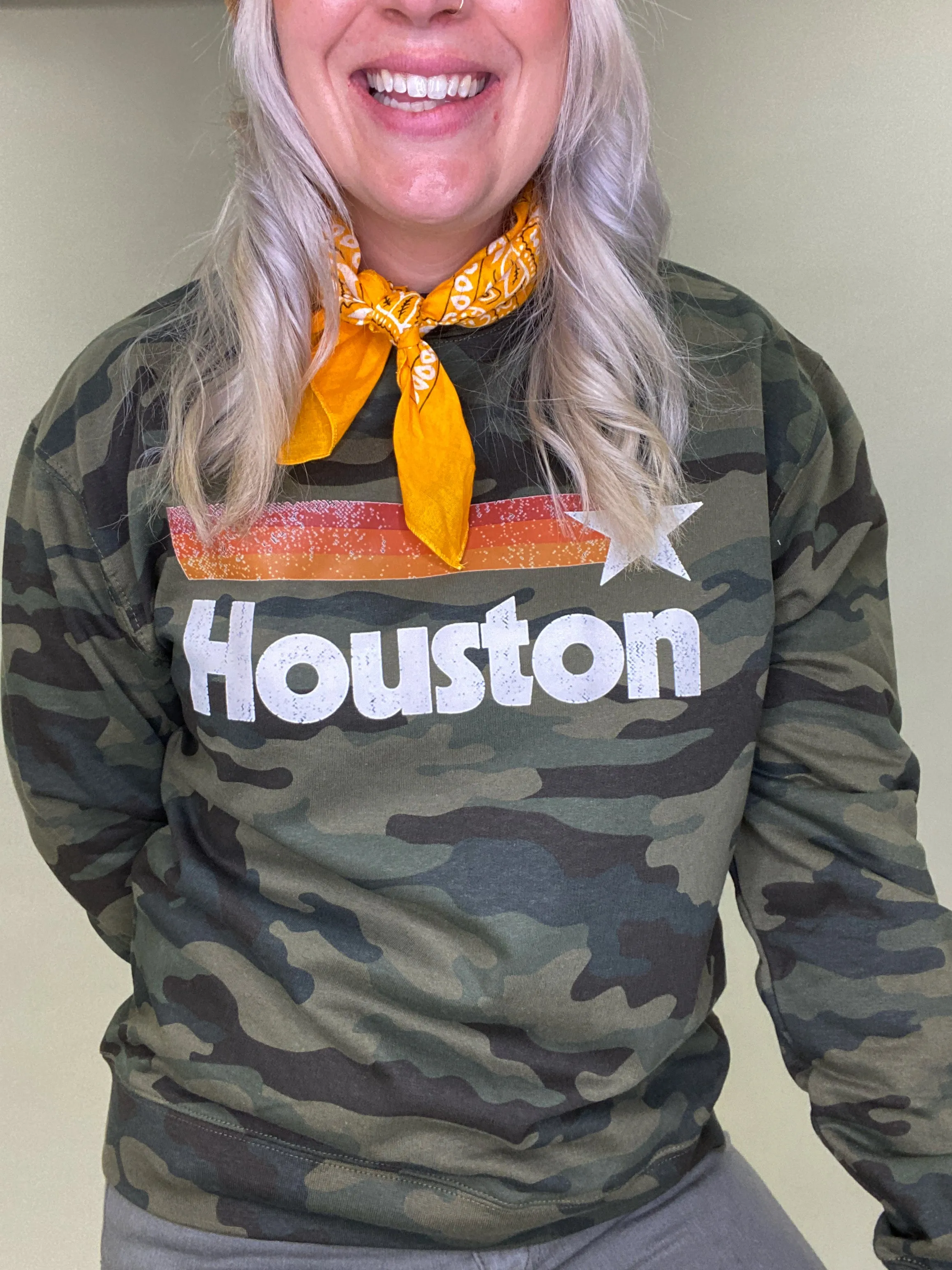 Stars Over Houston Camo Pullover