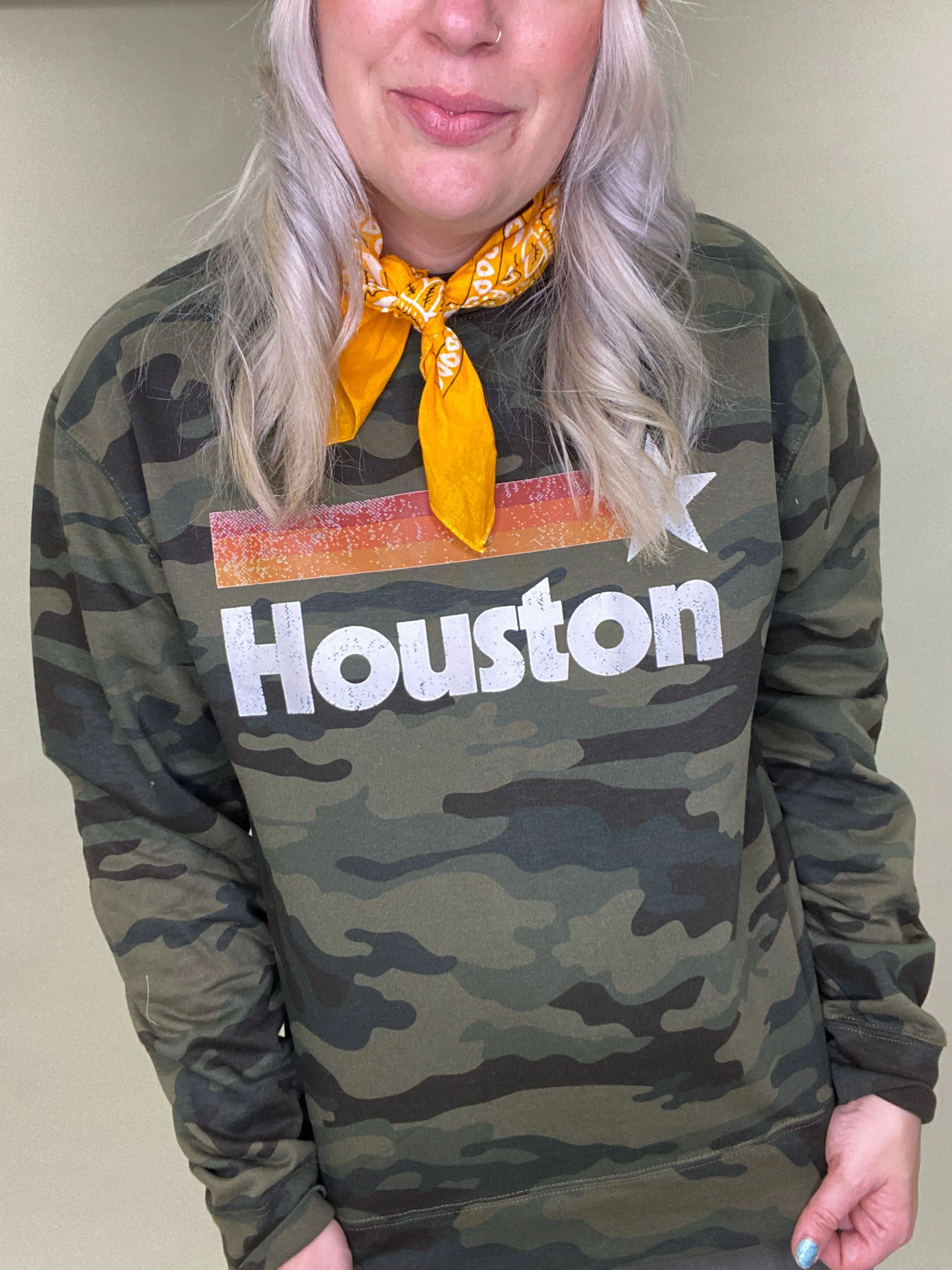 Stars Over Houston Camo Pullover