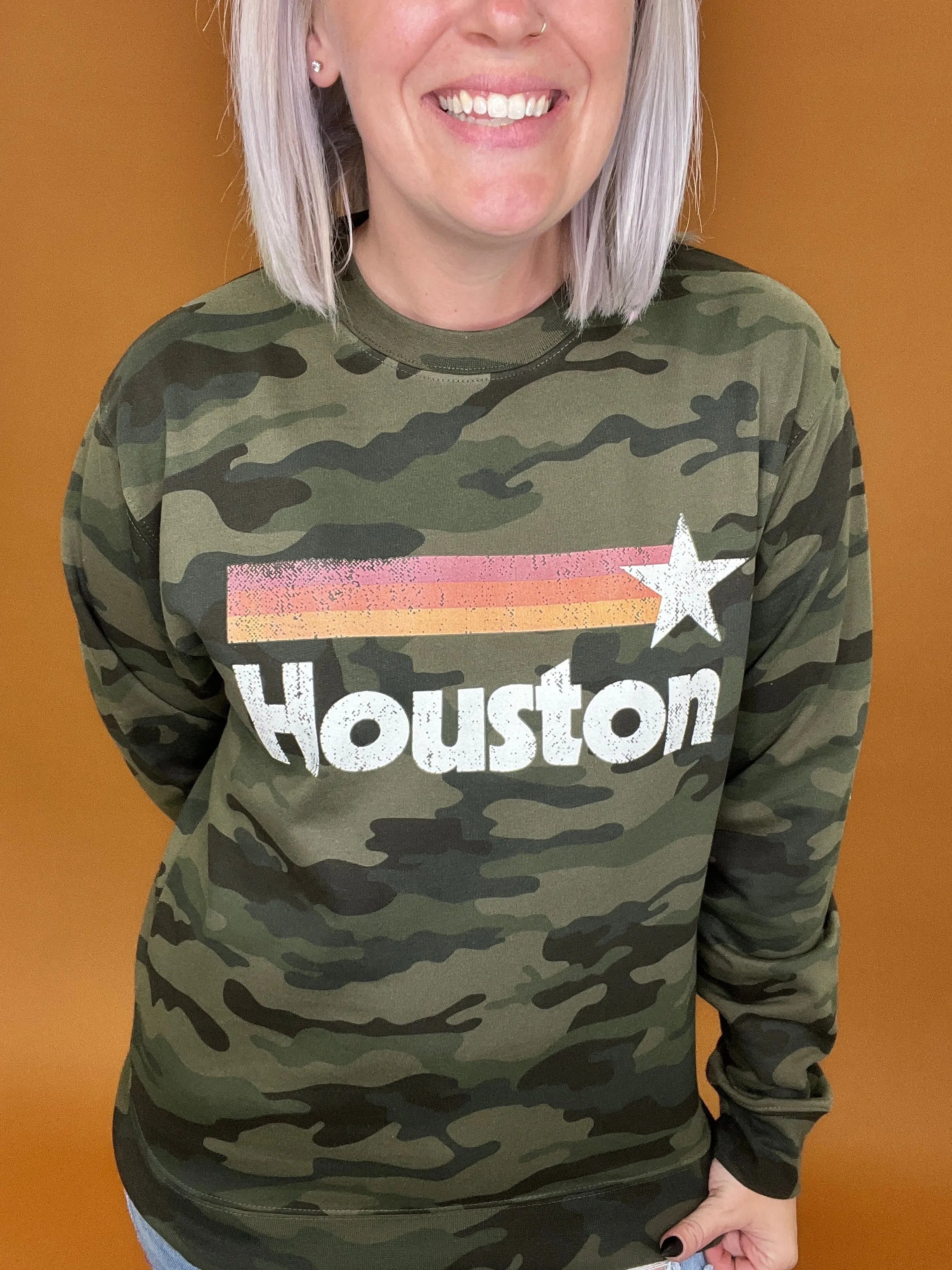 Stars Over Houston Camo Pullover