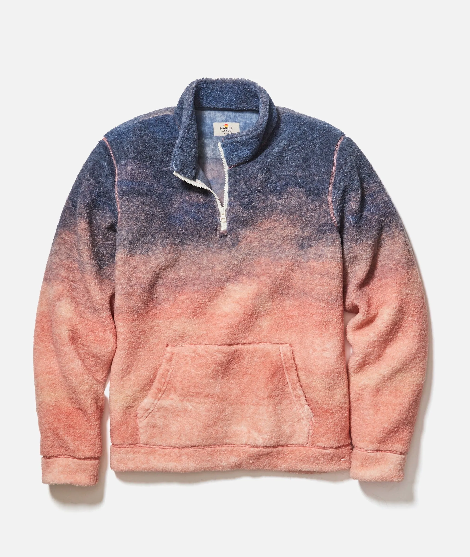 Sunset Sherpa Pullover - Sunset Ombre