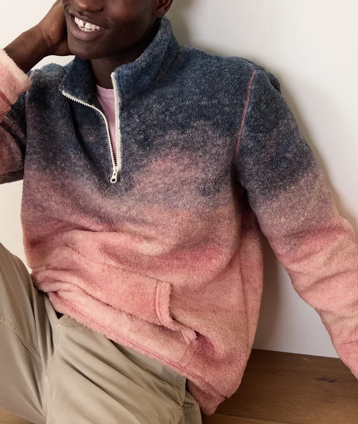 Sunset Sherpa Pullover - Sunset Ombre