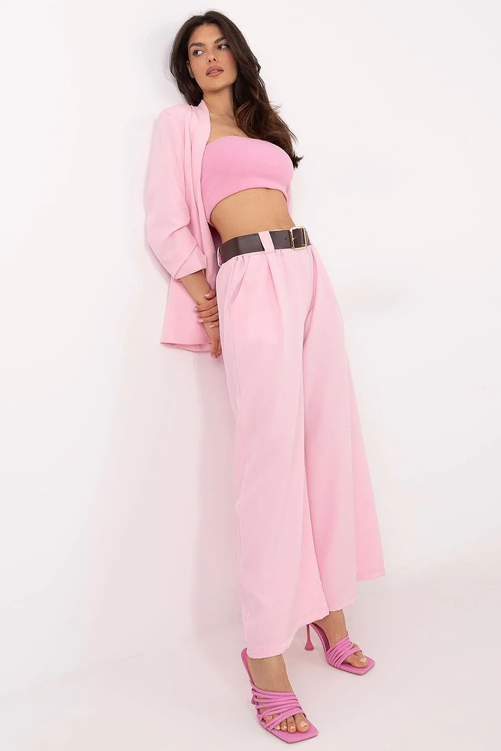 Swedish cut high waist wide leg trousers