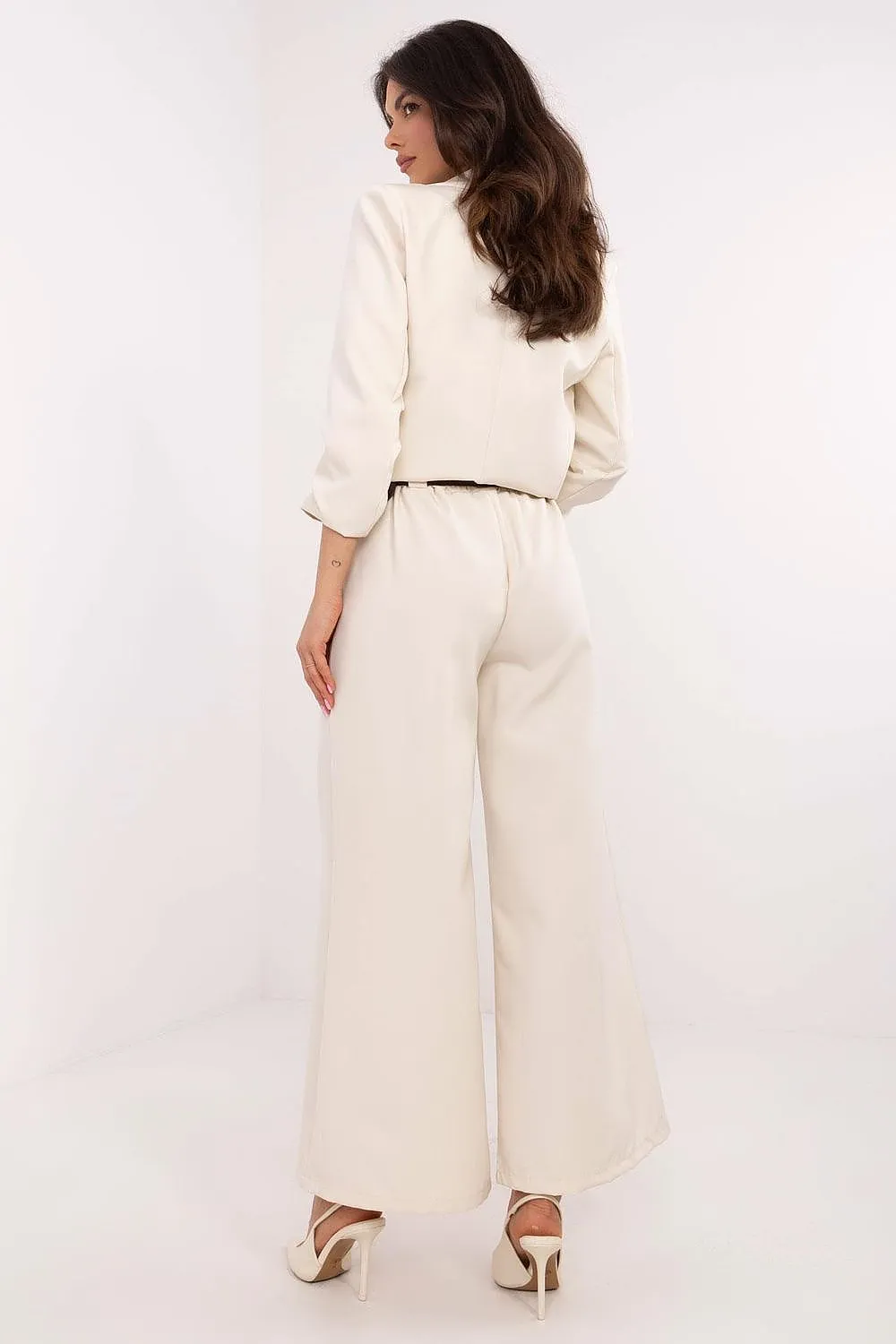 Swedish cut high waist wide leg trousers