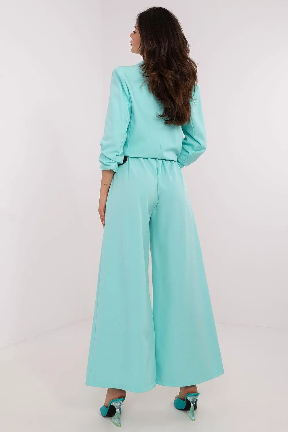 Swedish cut high waist wide leg trousers