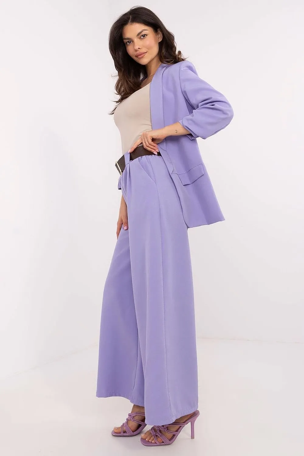 Swedish cut high waist wide leg trousers