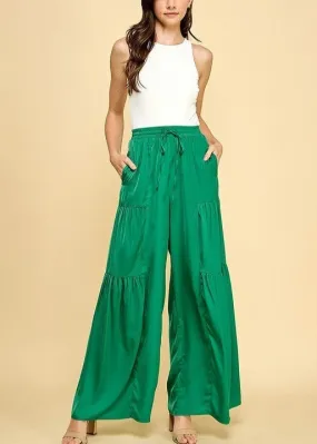 Tiered Wide Leg Flowy Pants