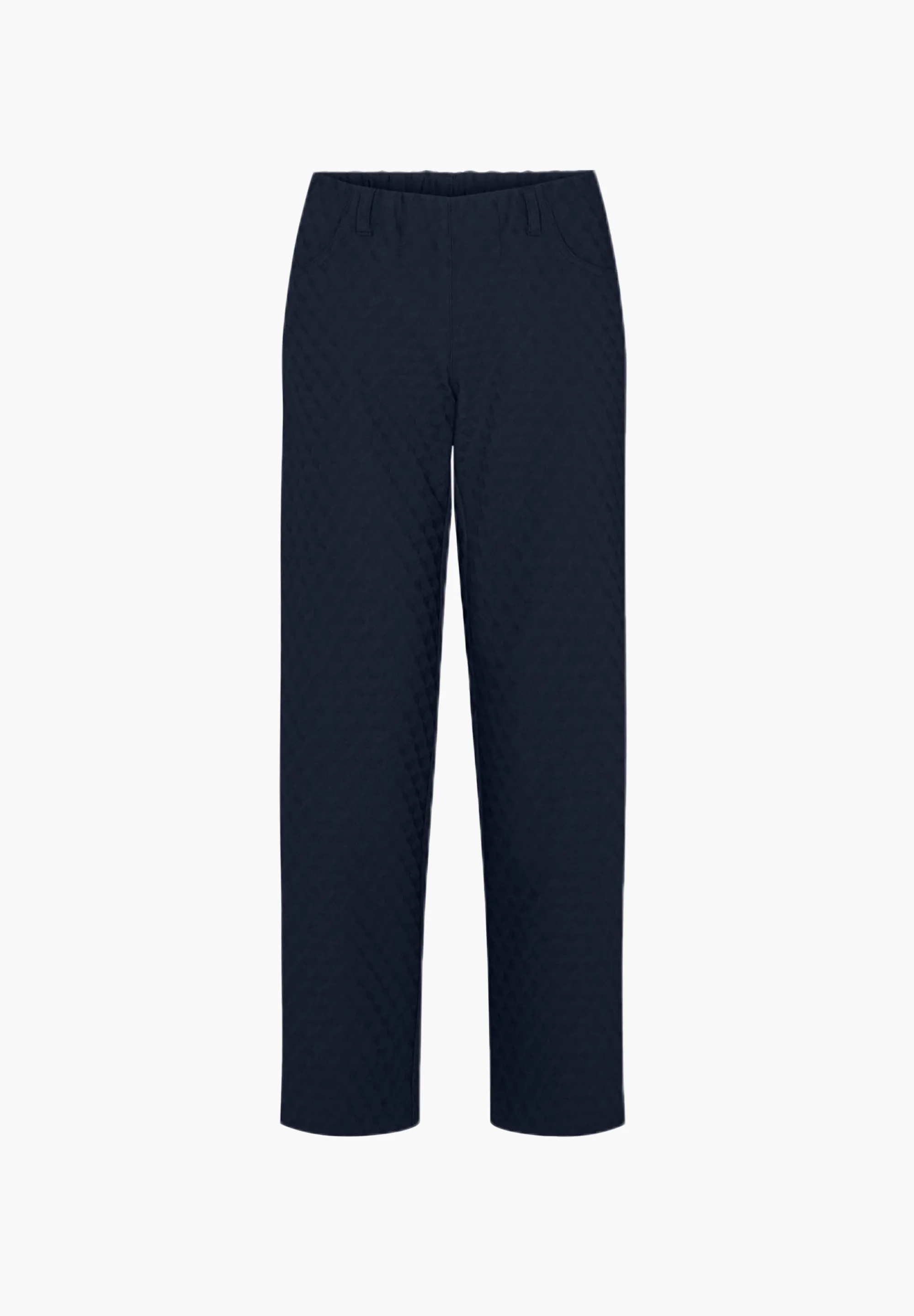Tracy Straight - Medium Length - Navy Jacquard