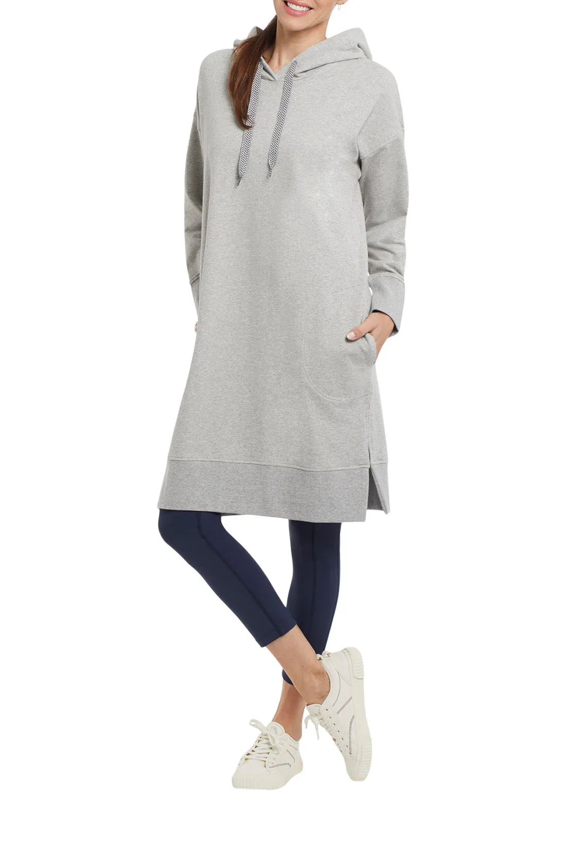 Tribal Long Sleeve Knit Dress w/ Pockets 1183O-3664-0266 Grey Mix