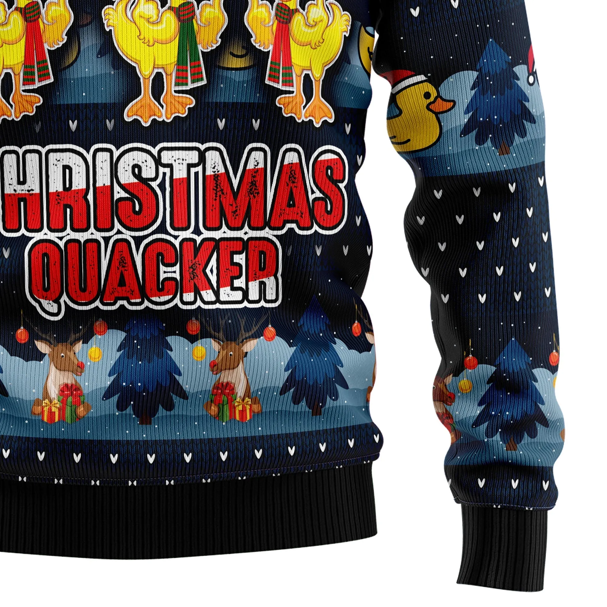 Ugly Christmas Sweater JulesRoche All-Over-Print Wool Blend