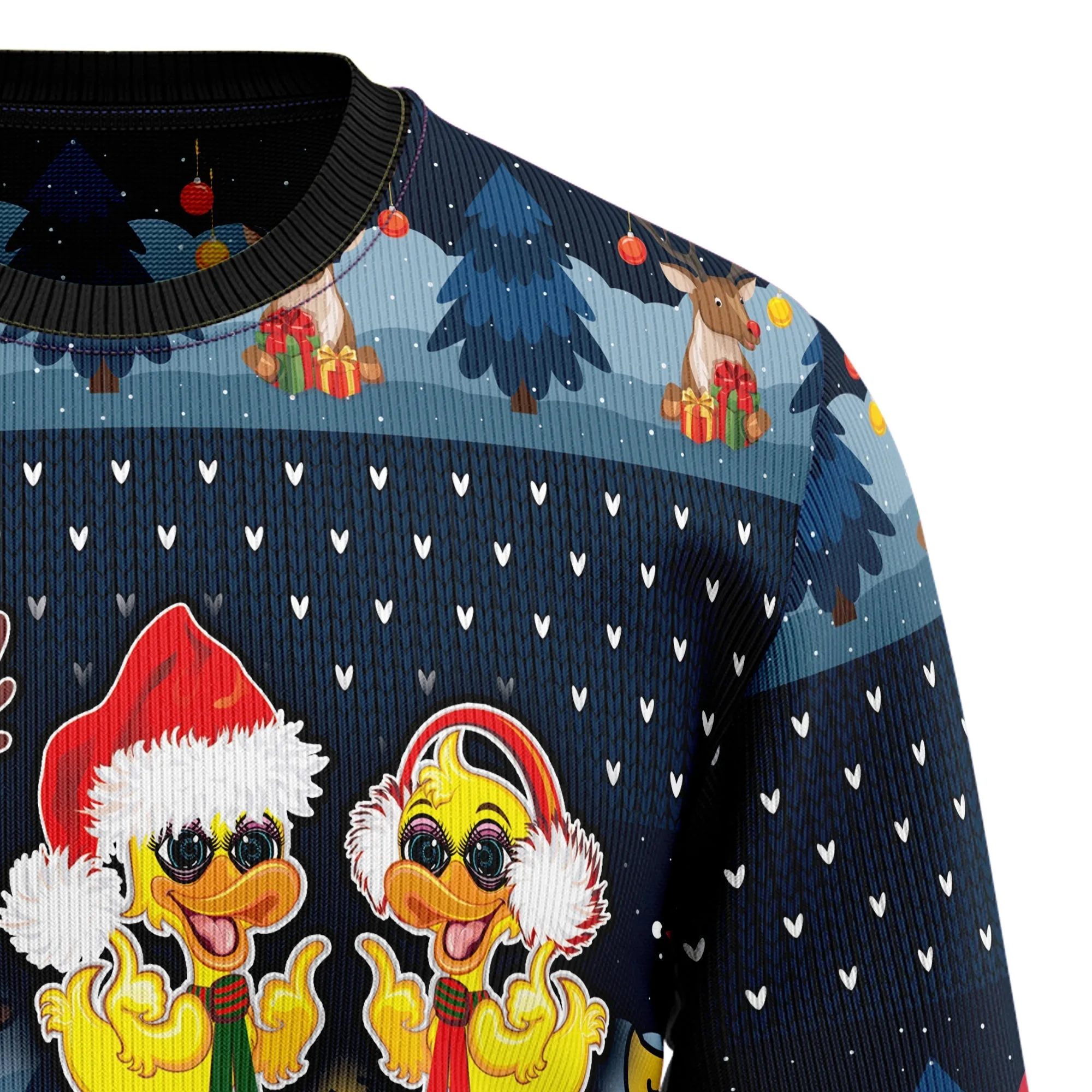 Ugly Christmas Sweater JulesRoche All-Over-Print Wool Blend