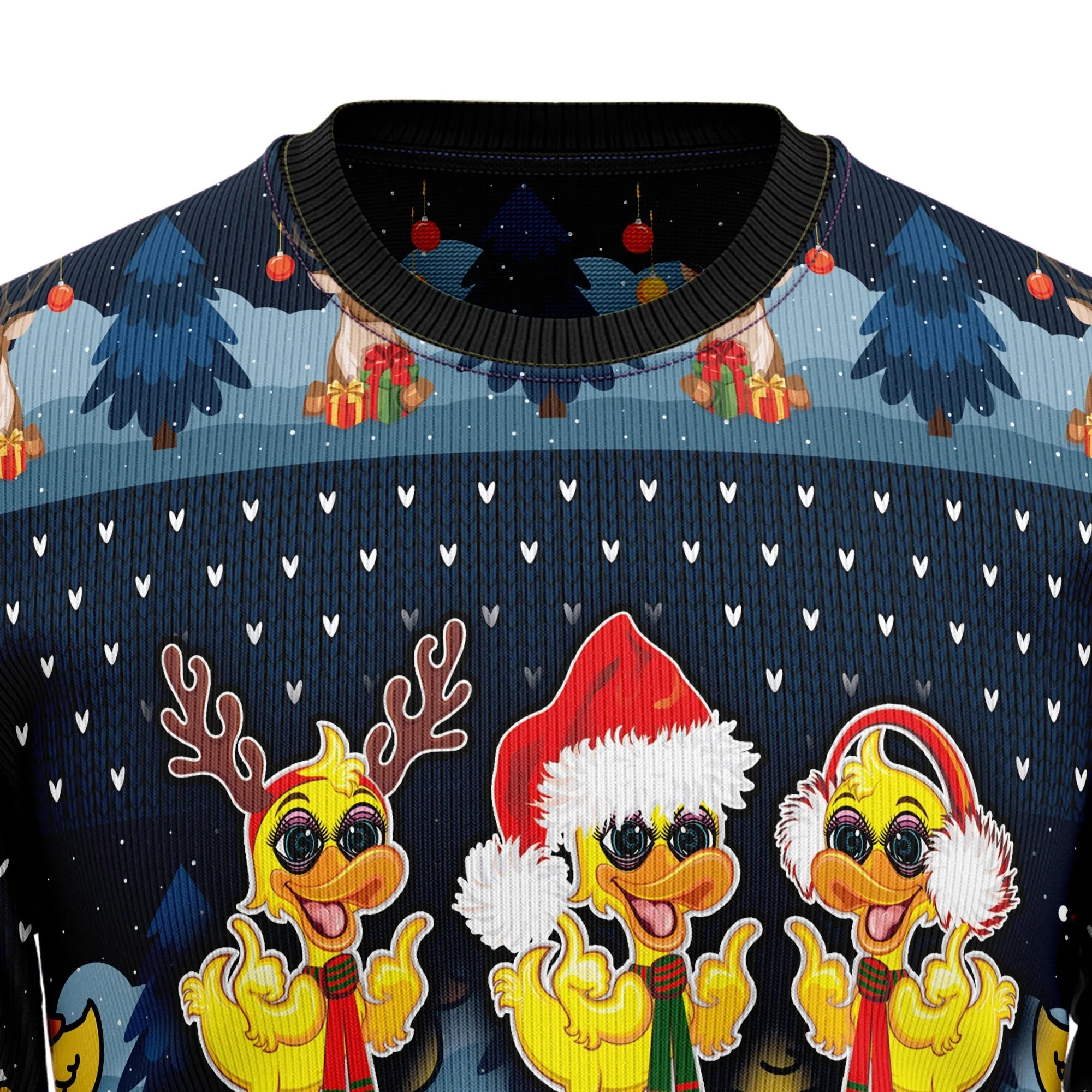 Ugly Christmas Sweater JulesRoche All-Over-Print Wool Blend