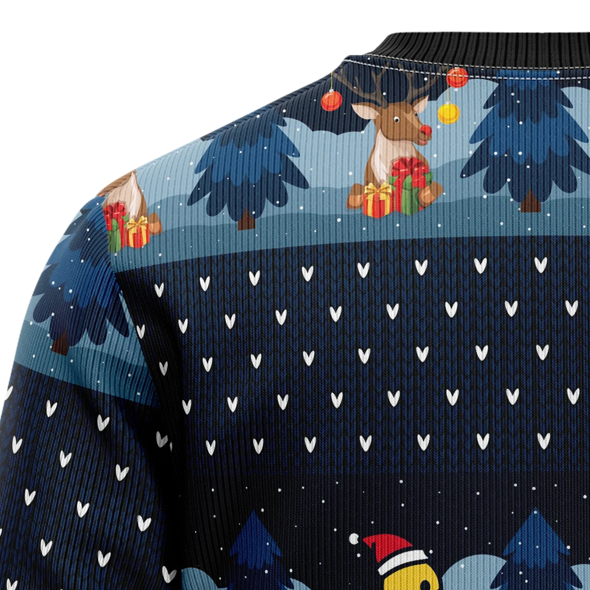 Ugly Christmas Sweater JulesRoche All-Over-Print Wool Blend