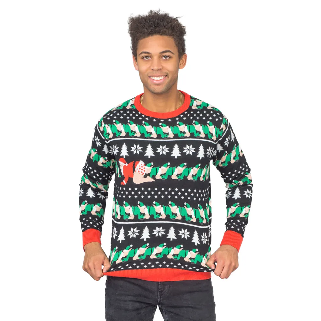 Ugly Christmas Sweater JulesRoche Funny Santa Elves