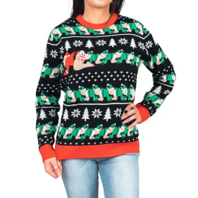 Ugly Christmas Sweater JulesRoche Funny Santa Elves