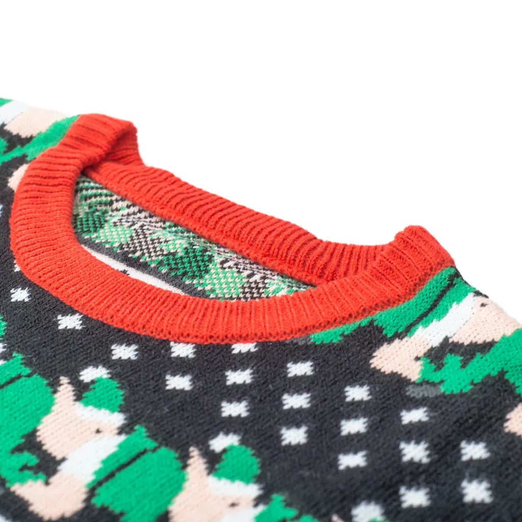 Ugly Christmas Sweater JulesRoche Funny Santa Elves