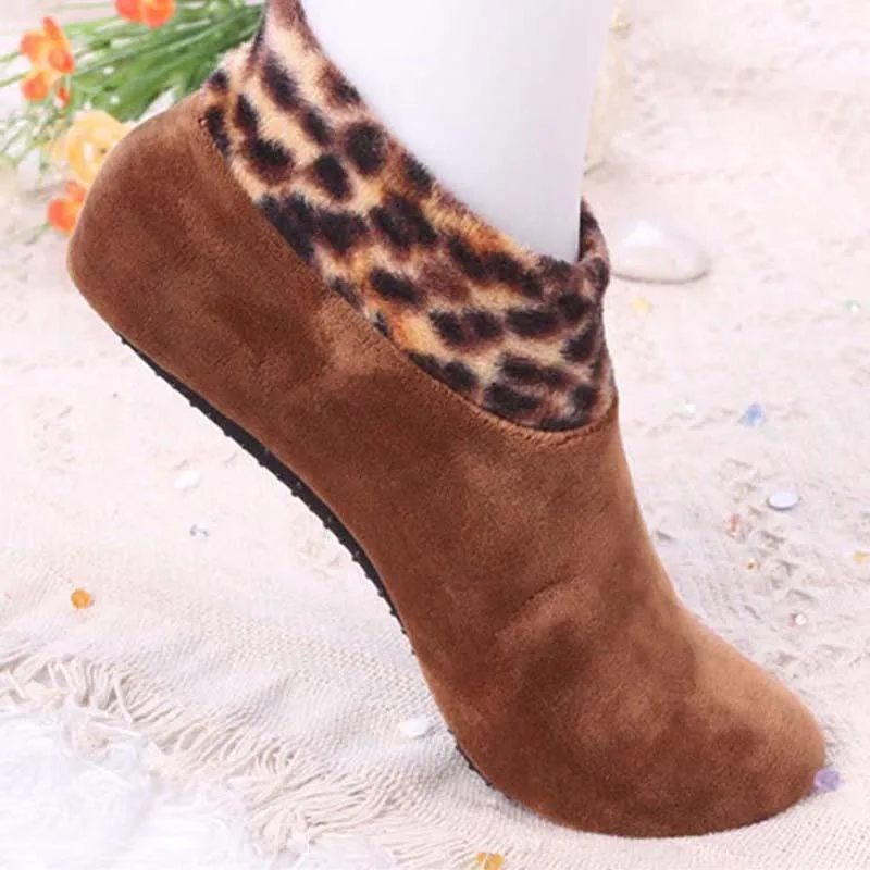 Unisex Winter Warm Non Slip Elastic Sock Slippers