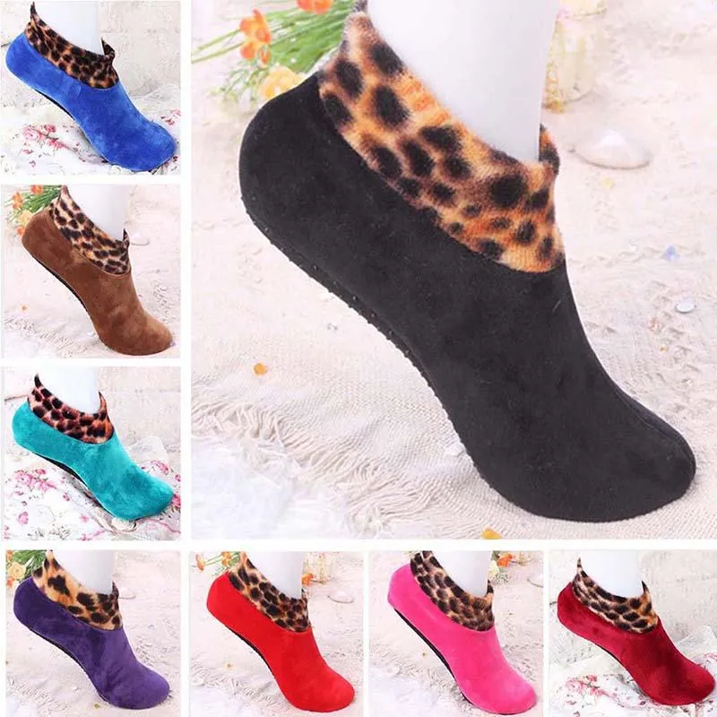 Unisex Winter Warm Non Slip Elastic Sock Slippers