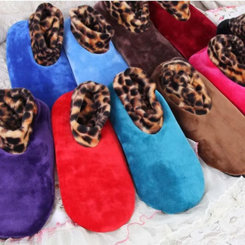 Unisex Winter Warm Non Slip Elastic Sock Slippers