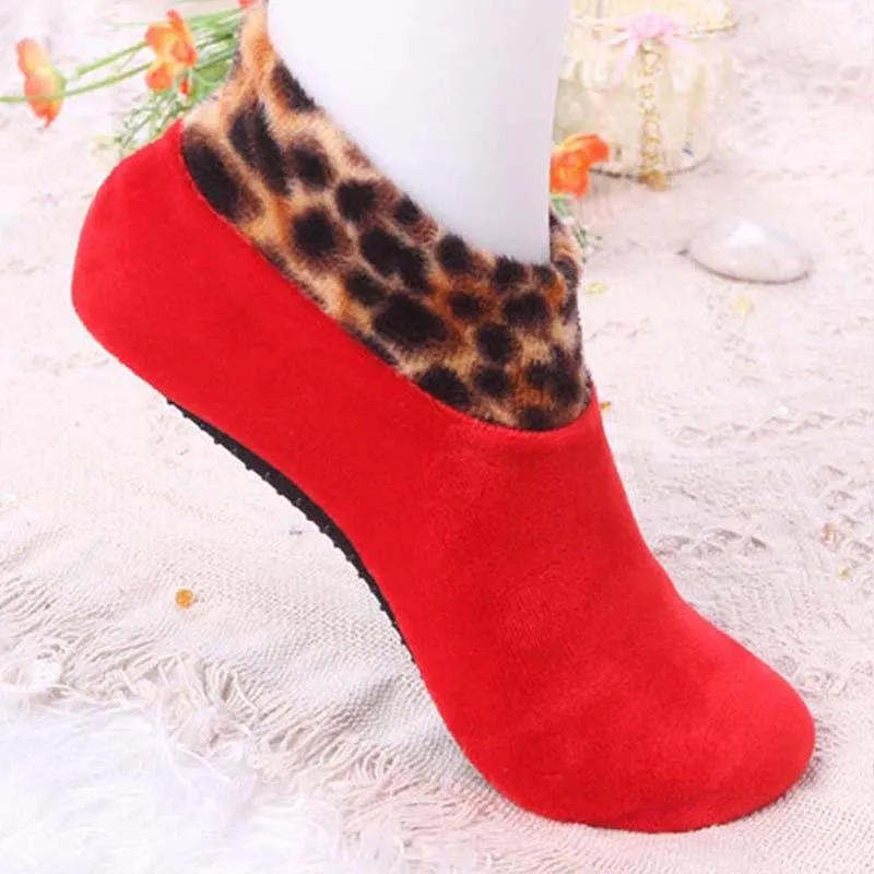 Unisex Winter Warm Non Slip Elastic Sock Slippers