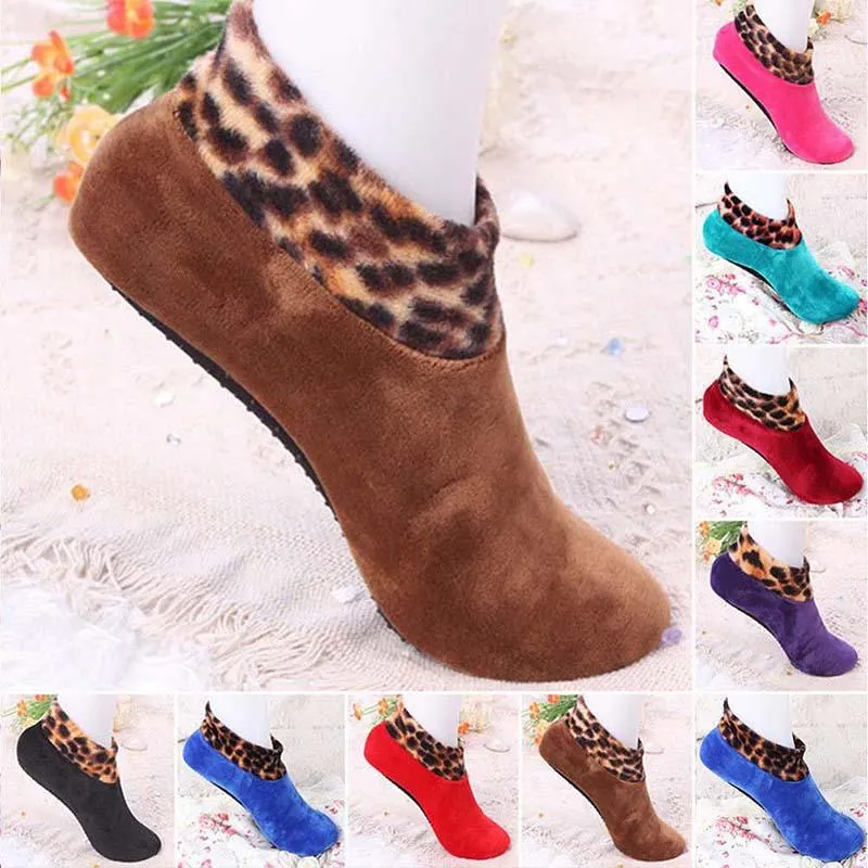 Unisex Winter Warm Non Slip Elastic Sock Slippers