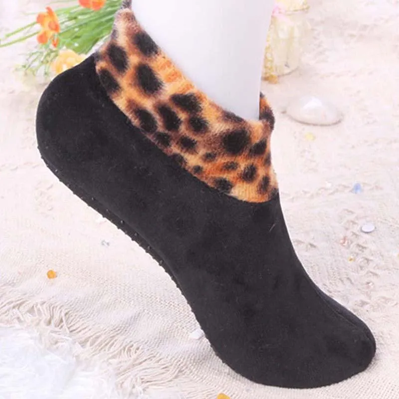 Unisex Winter Warm Non Slip Elastic Sock Slippers
