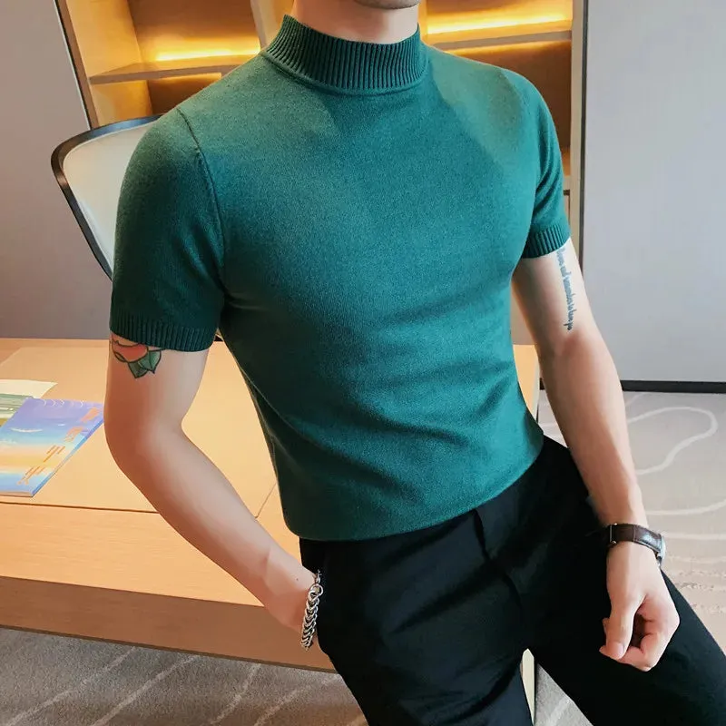Vince Rollkragenpullover | Weicher Herrenpullover mit kurzen Ärmeln