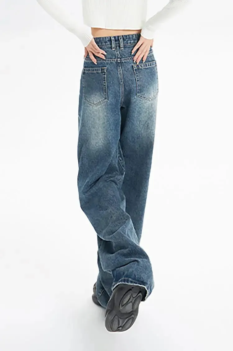 Vintage High Waist Baggy Wide Leg Jeans
