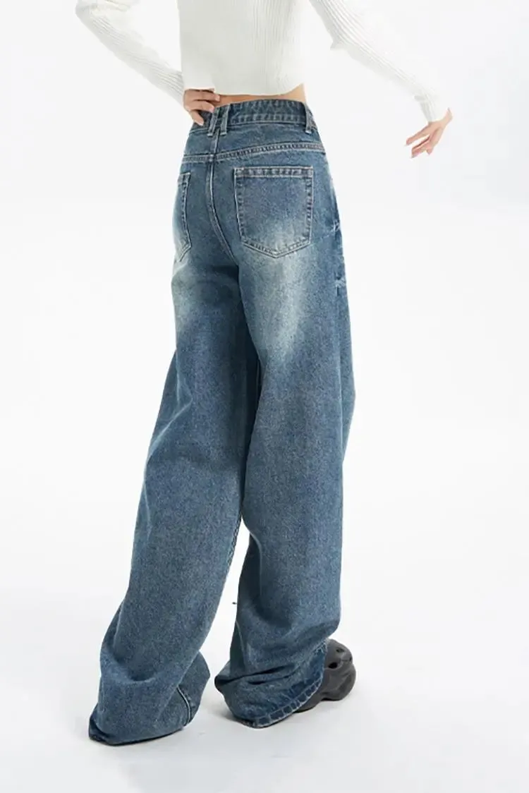 Vintage High Waist Baggy Wide Leg Jeans