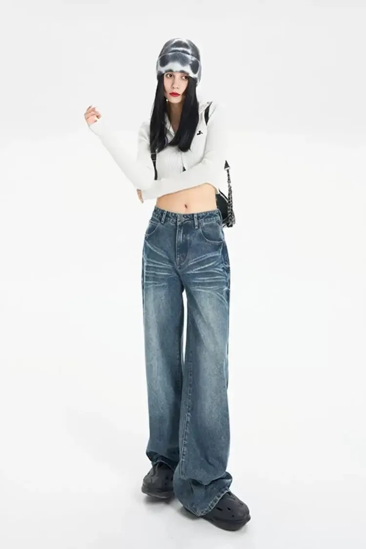 Vintage High Waist Baggy Wide Leg Jeans