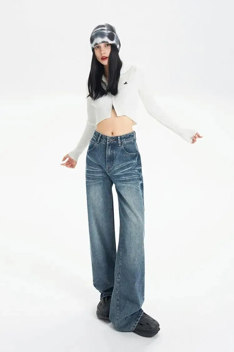 Vintage High Waist Baggy Wide Leg Jeans