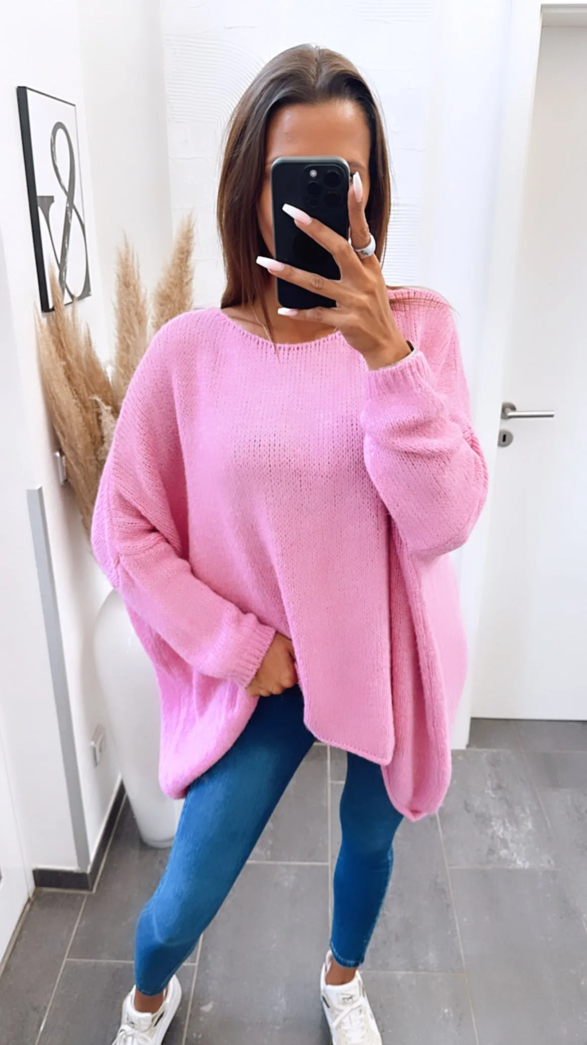 VOKUHILA oversize Strick Pullover /pink Art. 7013