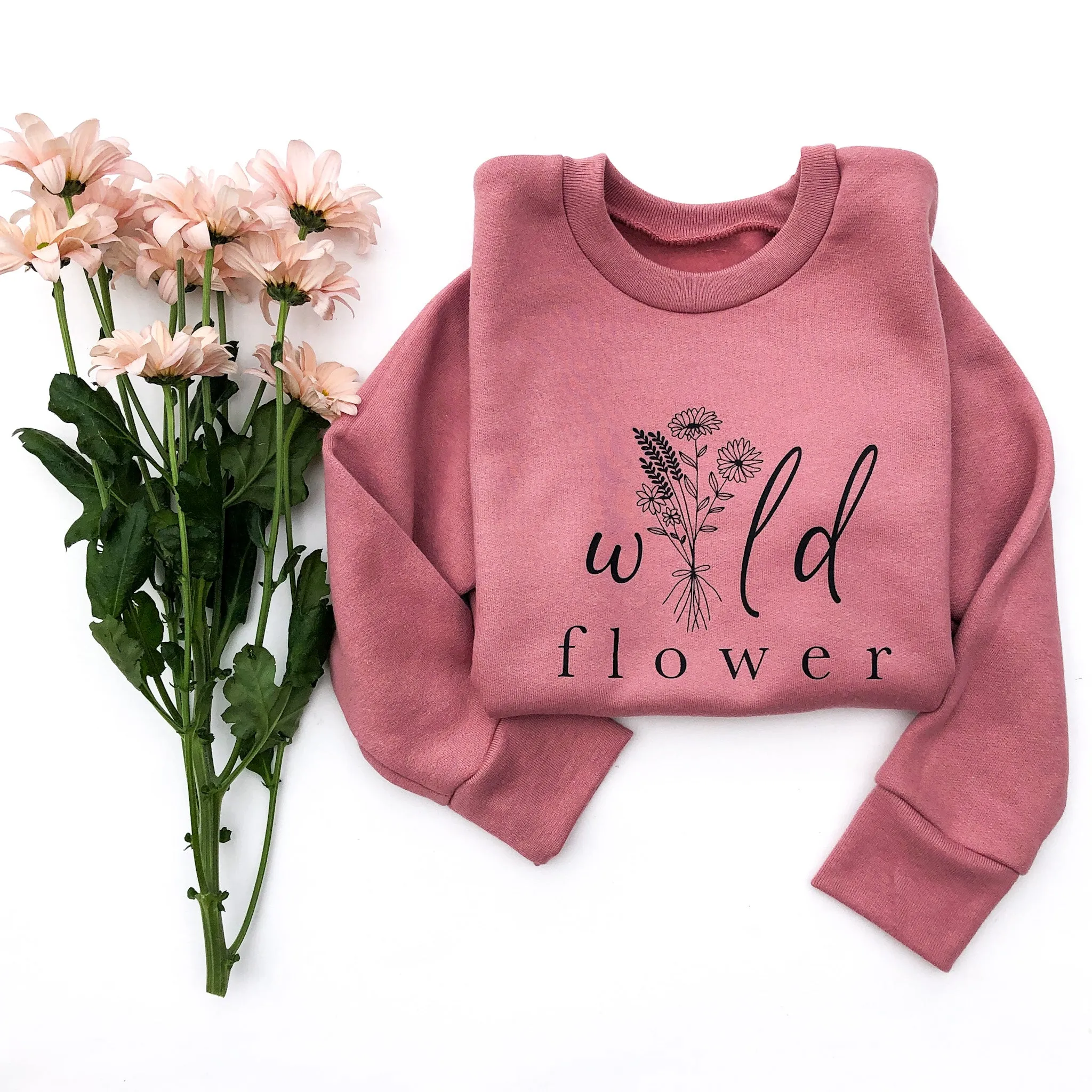 Wild Flower Crewneck Pullovers