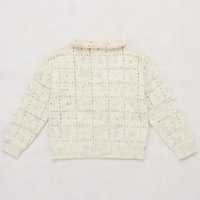 Windowpane Pullover in Faded Space Dye by Misha & Puff - Last One In Stock - 12-18 Months