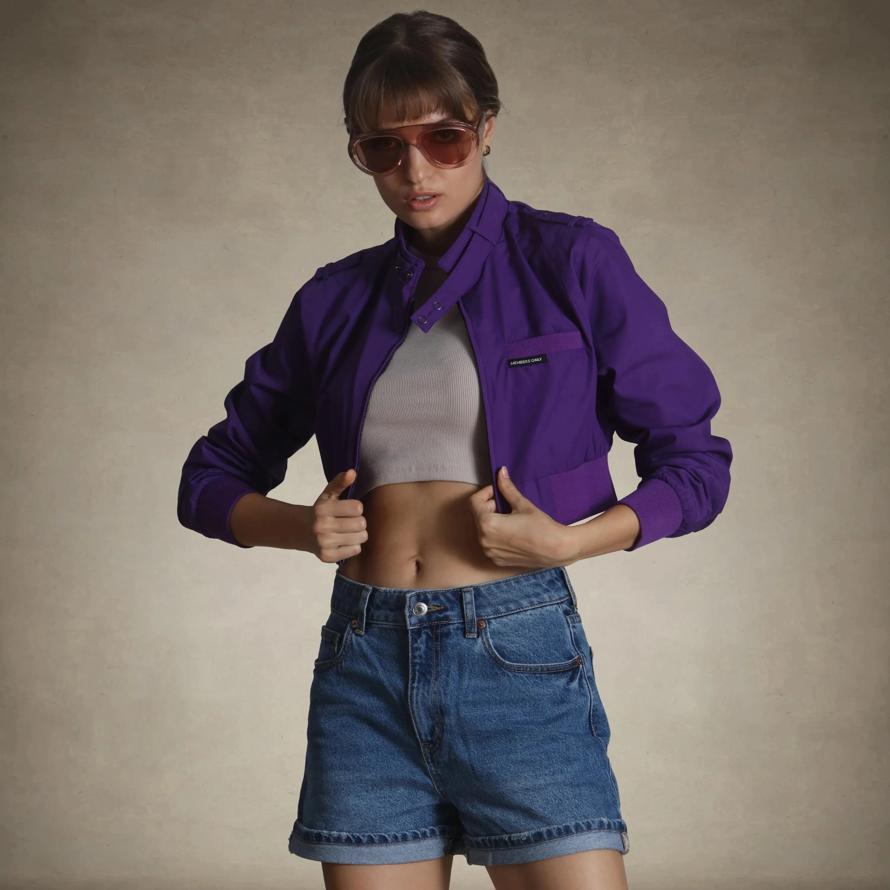 Women's Mini Cropped Racer Jacket
