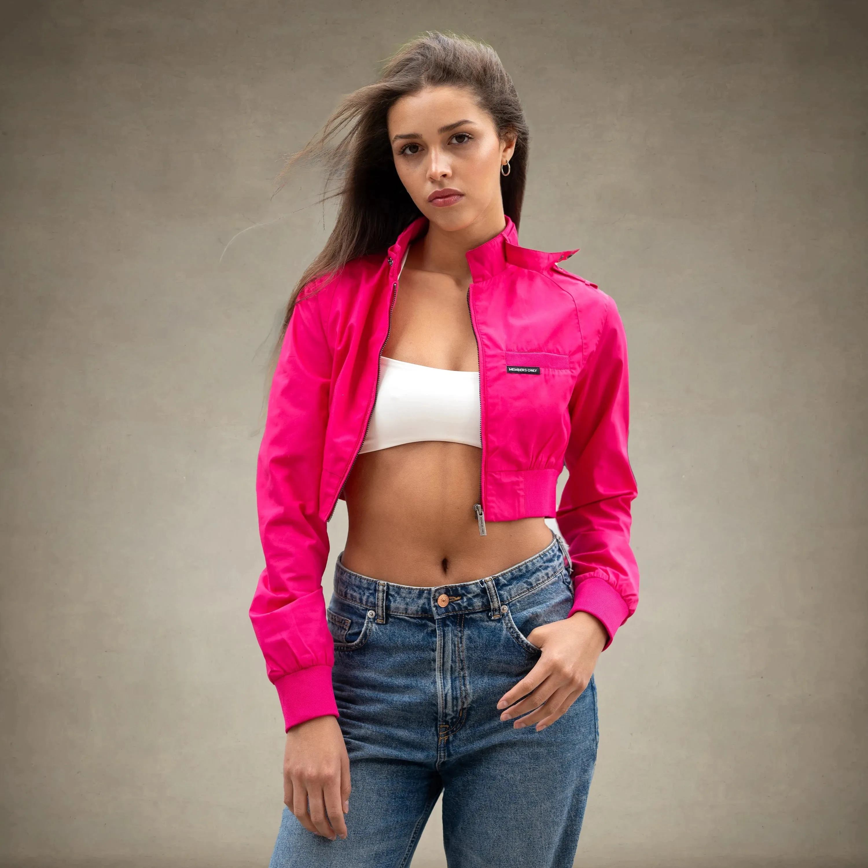 Women's Mini Cropped Racer Jacket