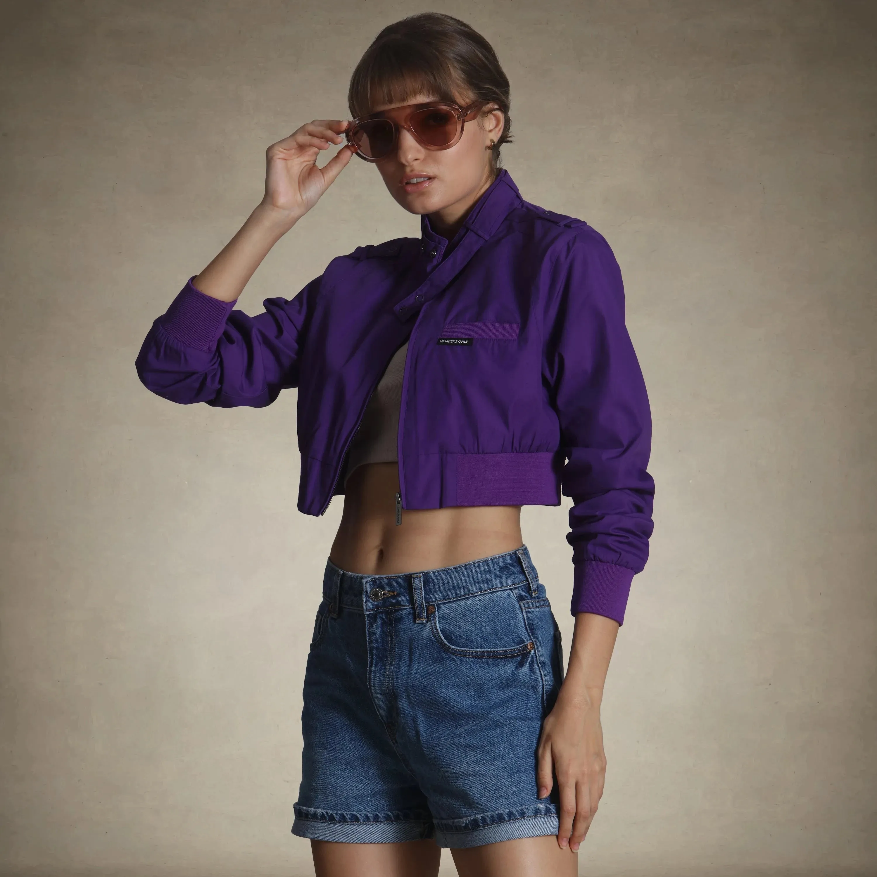 Women's Mini Cropped Racer Jacket