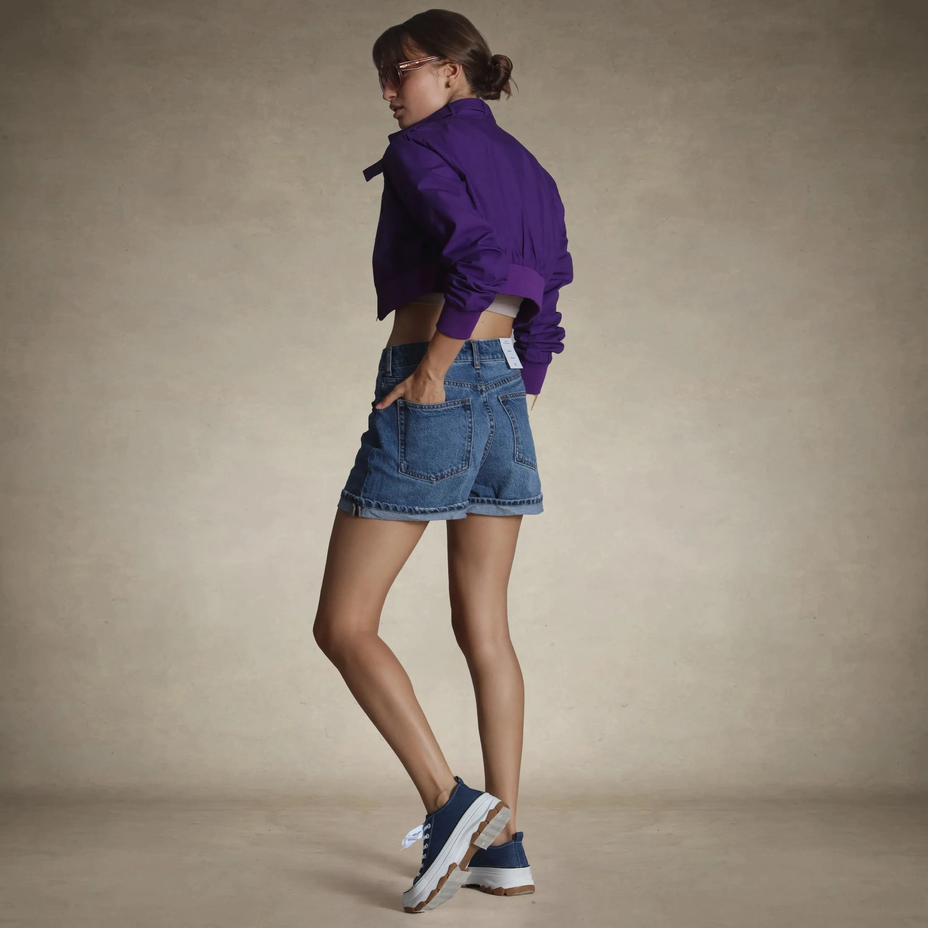 Women's Mini Cropped Racer Jacket