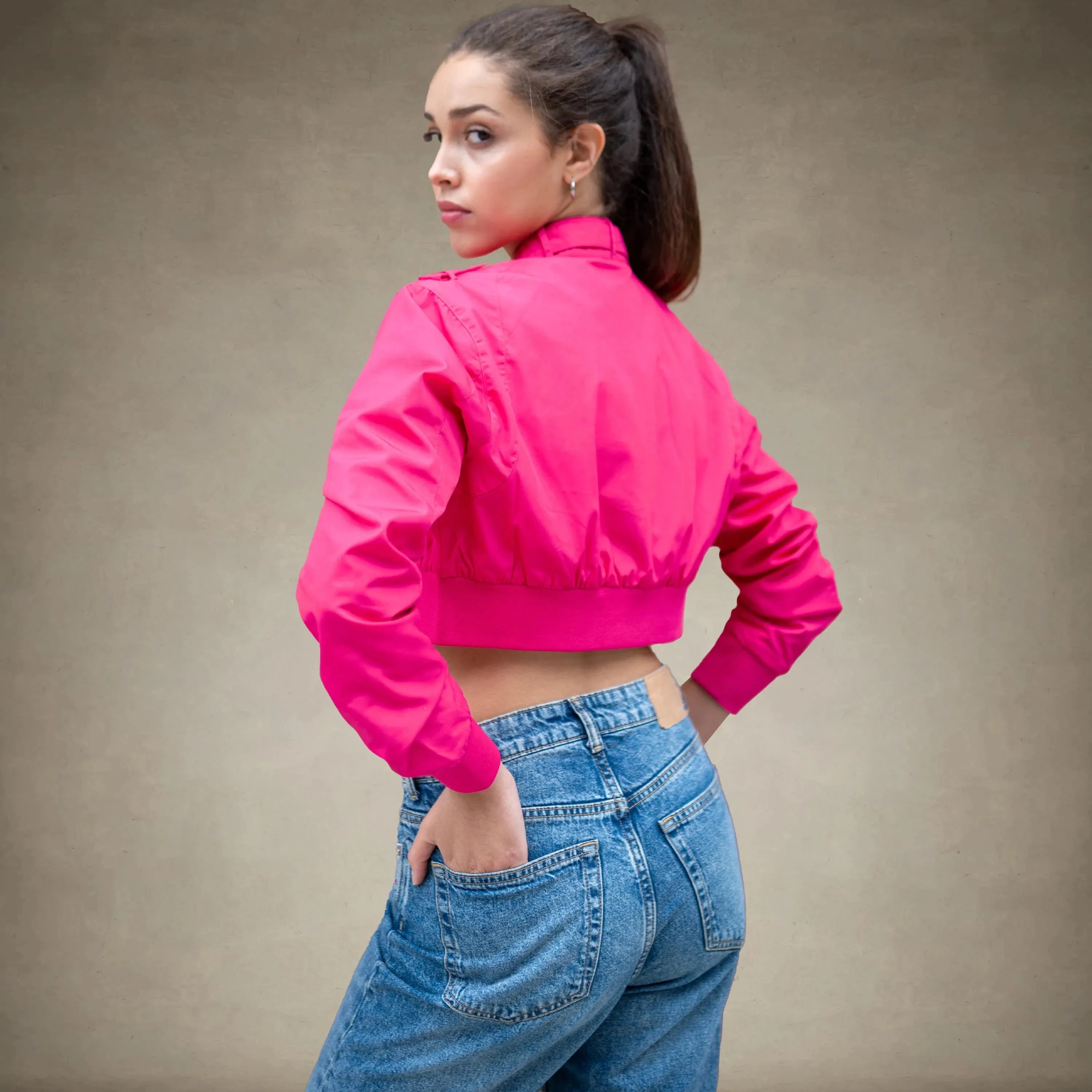 Women's Mini Cropped Racer Jacket