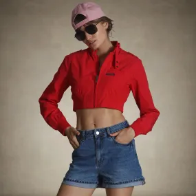 Women's Mini Cropped Racer Jacket