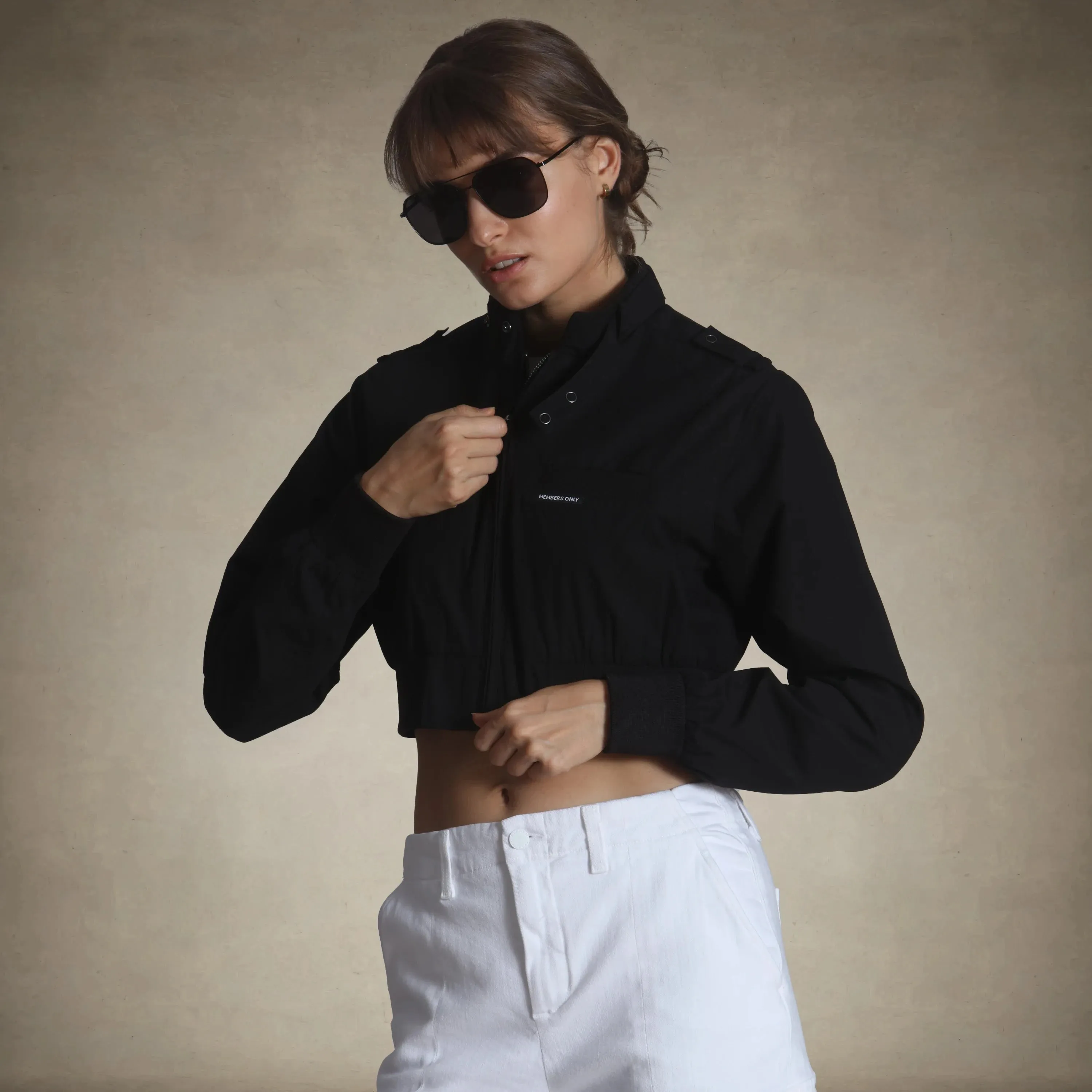 Women's Mini Cropped Racer Jacket