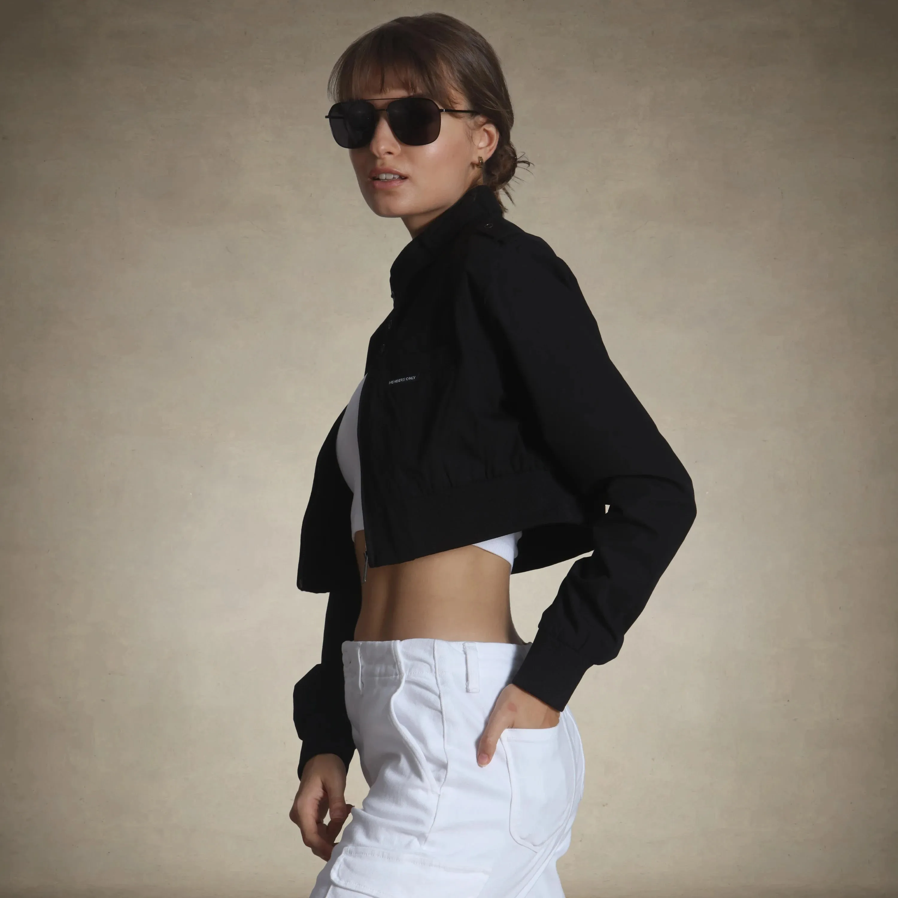 Women's Mini Cropped Racer Jacket