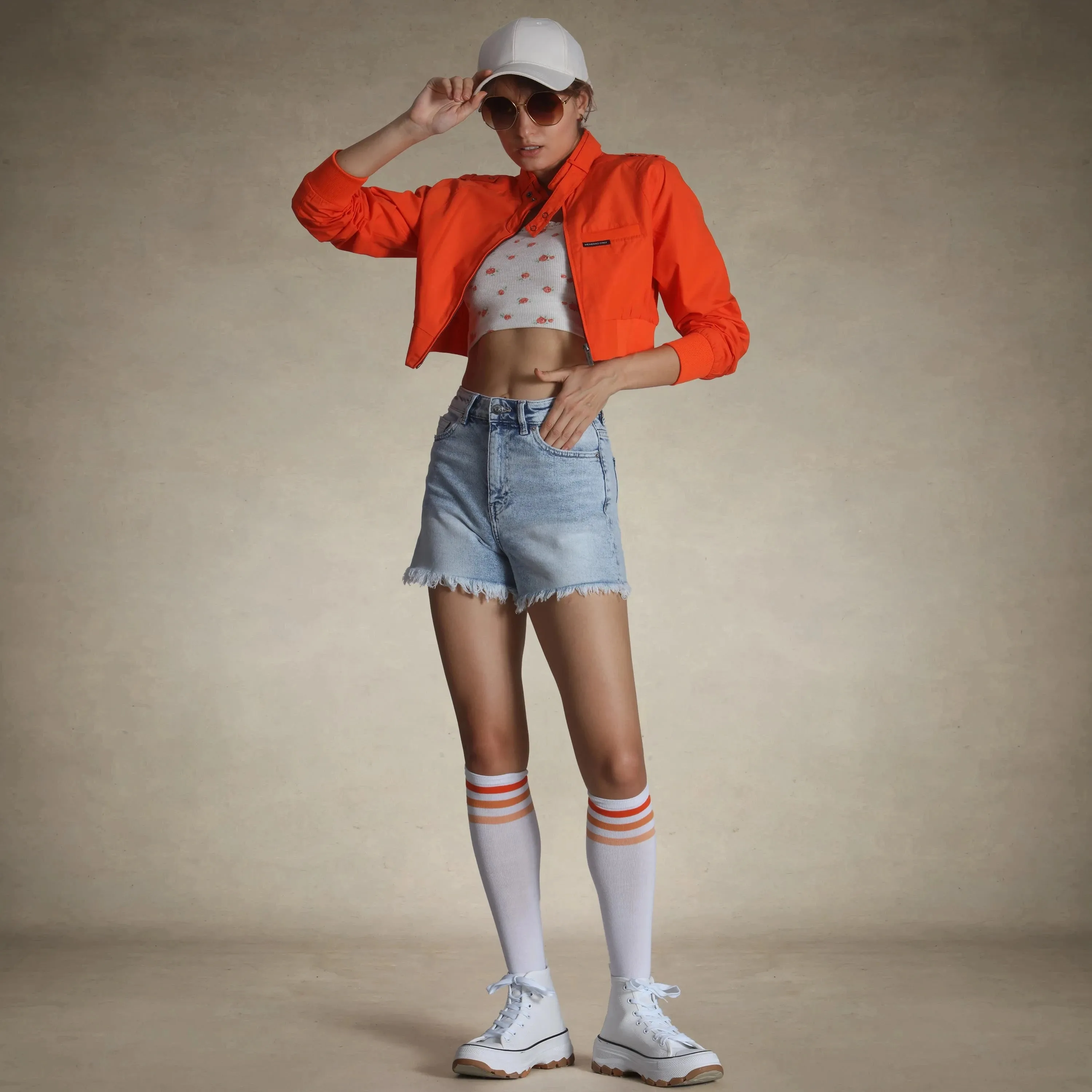 Women's Mini Cropped Racer Jacket